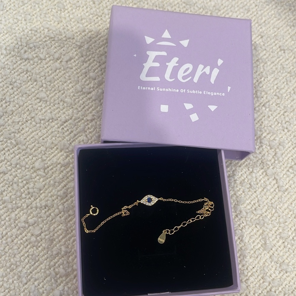 100% Sterling Silver  Bracelet Evil Eye Bracelet